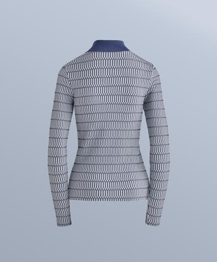 Oysho Бесшовная термофутболка с геометрическим узором Base Layer, синий