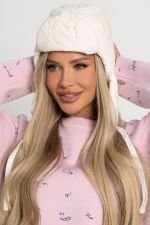 Ушанка стёганая (айвори) УС2 LT Collection
