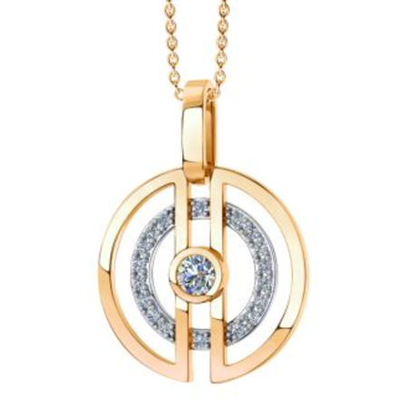 Подвеска из золота с фианитами