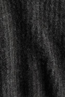 H&M Свитер в рубчик с капюшоном, темно-серый