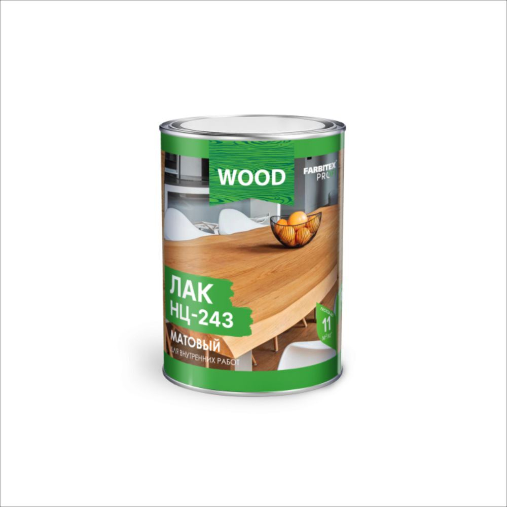 FARBITEX ПРОФИ WOOD Лак матовый НЦ-243 0,7кг