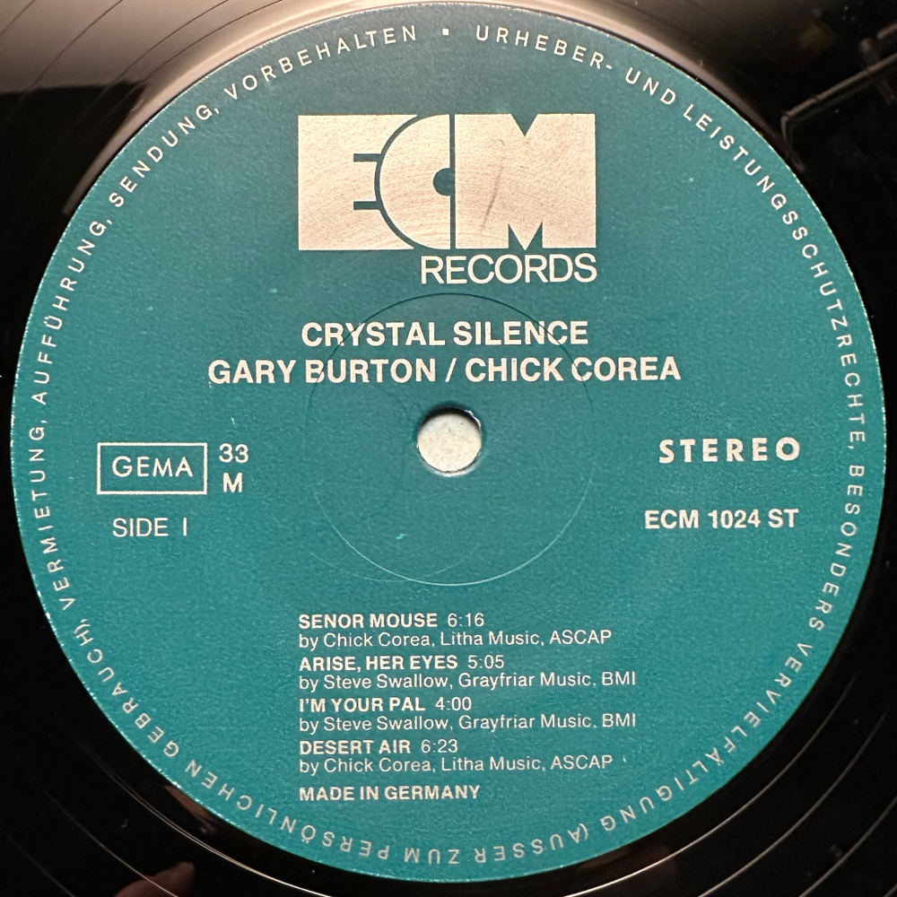Gary Burton / Chick Corea - Crystal Silence (Германия 1973г.)