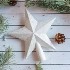 Макушка звезда Млечный путь 18х19 см., белый, Зимнее Волшебство (2371322)
