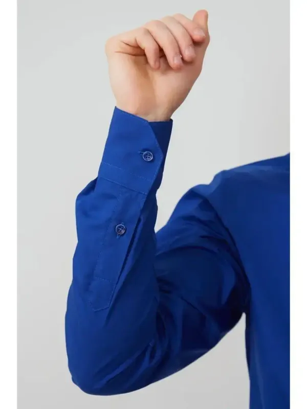 Рубашка классическая CLASSIC FIT с длинным рукавом, синяя