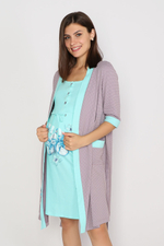 Пижама женская сорочка+халат 0202