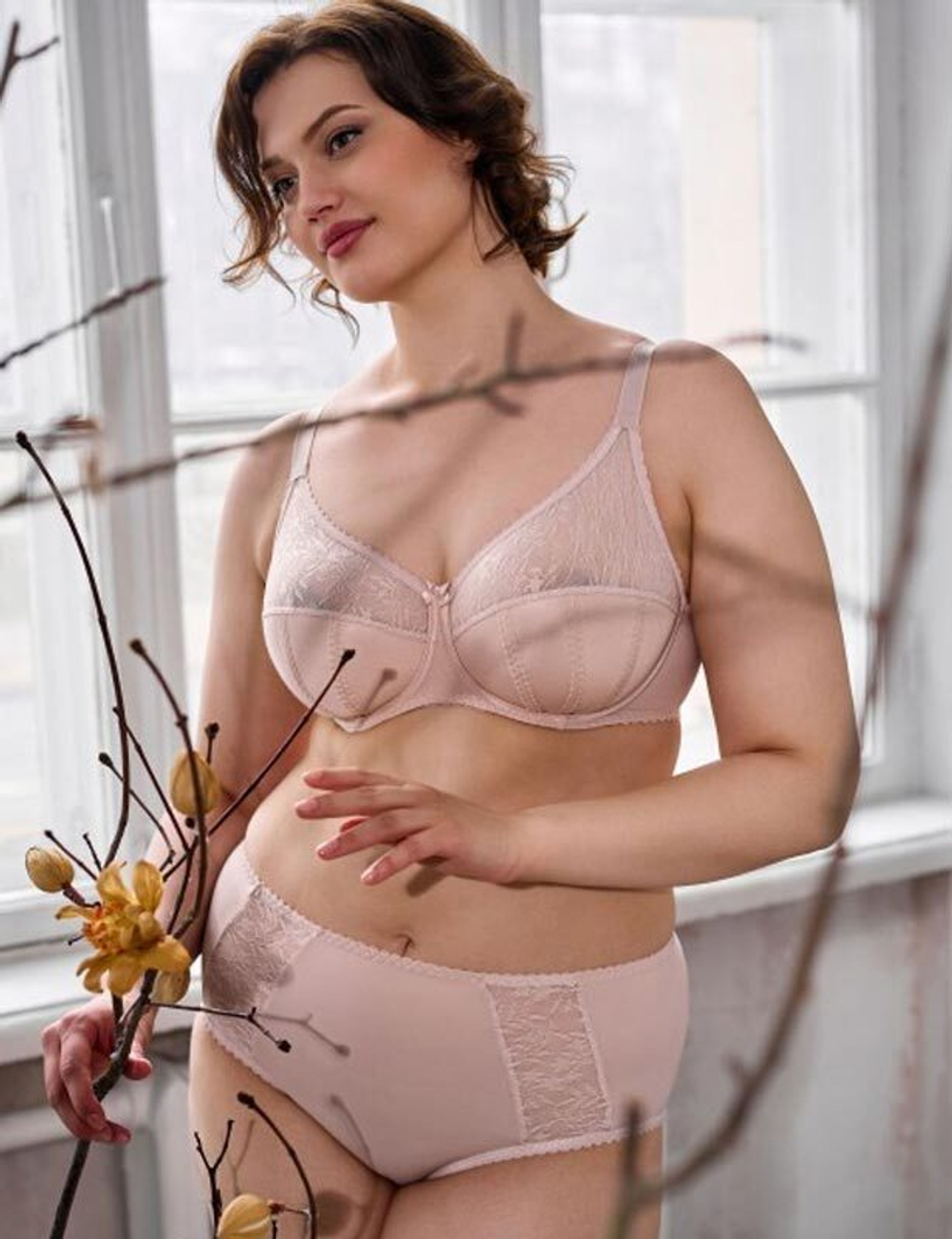 Трусы Sermija Melissa слипы высокие (крем-брюле)