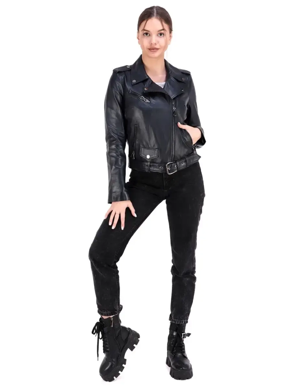 Косуха кожаная из натуральной кожи Турция