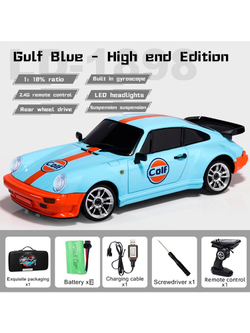 Радиоуправляемая машина для дрифта LD RC масштаб 1:18 2WD 2.4G Porsche 911 - 1898 Blue c гироскопом