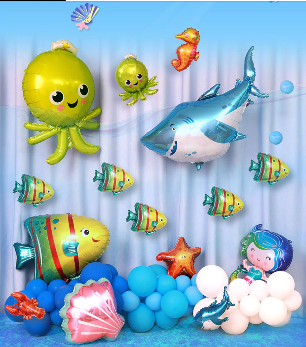 Шар с клапаном (15"/38 см) Мини-фигура, Лобстер