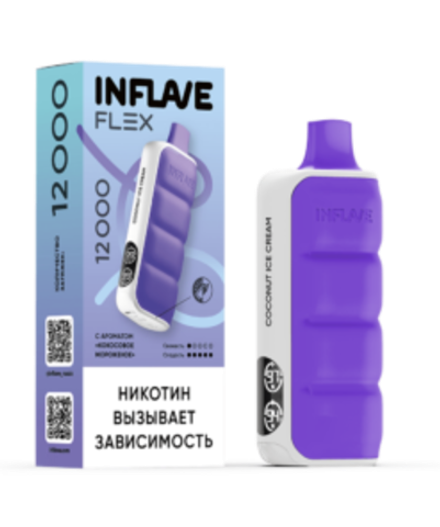 Inflave Flex Кокосовое мороженое 12000 затяжек 20мг Hard (2% Hard)