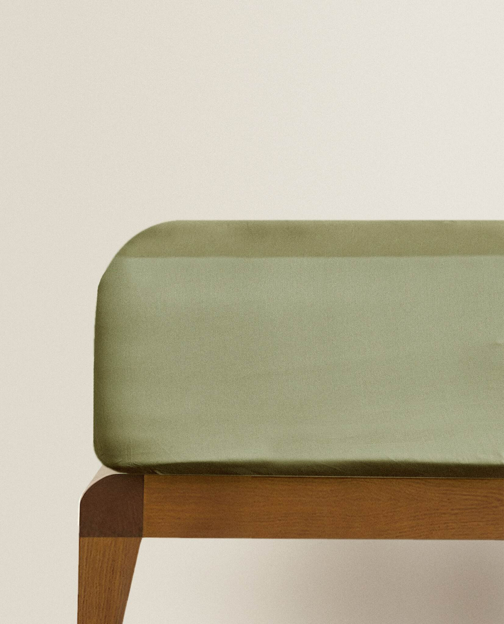 ZARA HOME (300 НИТЕЙ) ПРОСТЫНЯ ИЗ ХЛОПКА, ЗЕЛЕНЫЙ