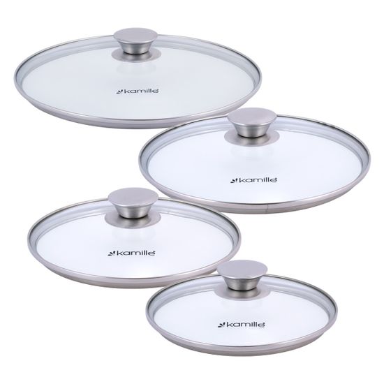 Набор кастрюль 8 предметов Kamille KM 4904 из нержавеющей стали 1,5 л; 2 л; 3 л; 5 л.