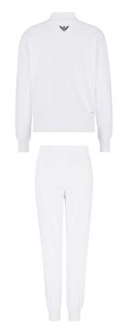 Для женщин Костюм теннисный EA7 Woman Jersey Tracksuit - white