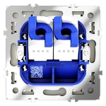 Розетка компьютерная встраиваемая VOLTUM S70 двойная RJ45+RJ45 кат.6, (сталь)