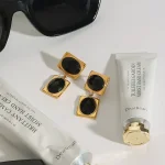 Серьги Геометрия,Золотые