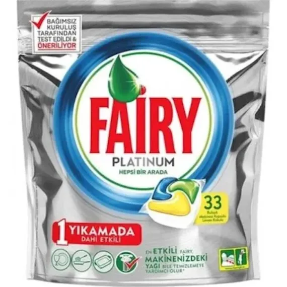 Qabyuyan maşın üçün həblər Fairy Platinum, 33 ədəd