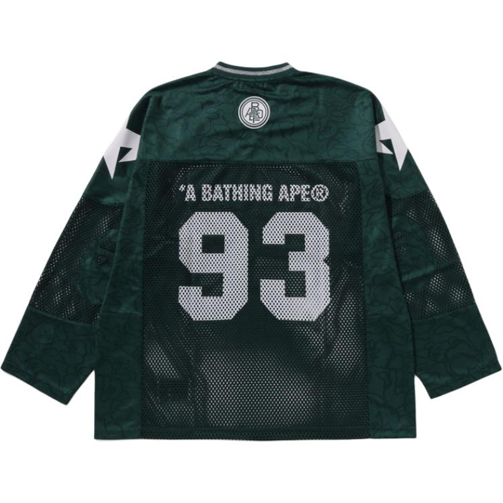 A Bathing Ape Line Camo Multilogo Relaxed Fit Football Jersey зеленый