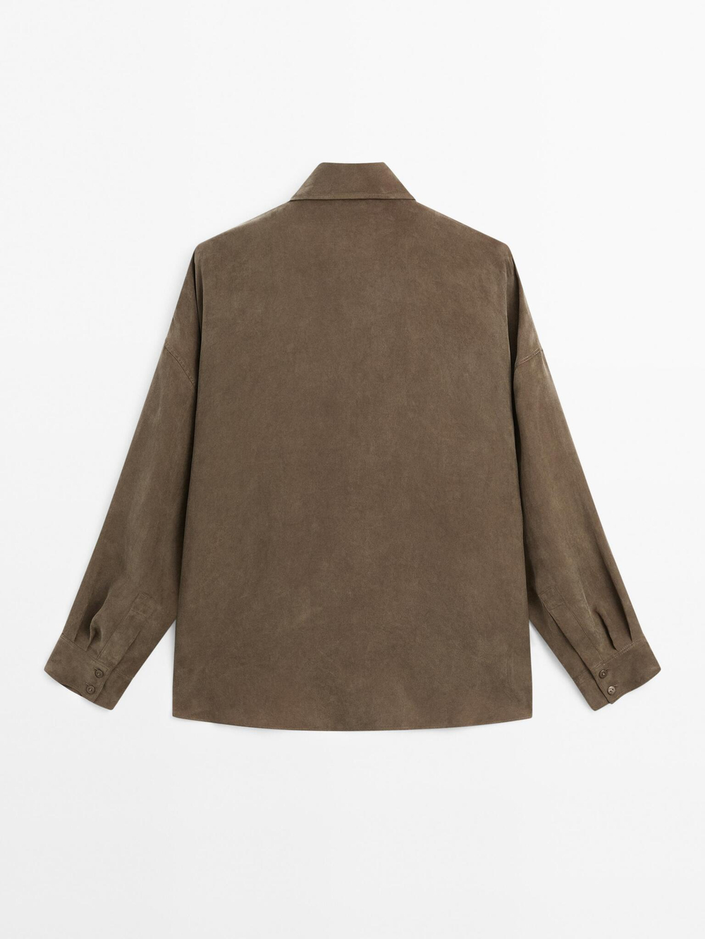 Massimo Dutti Блузка с застежкой-молнией на груди, коричневый