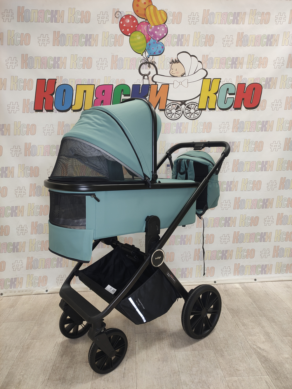 Коляска модульная 3в1 Indigo Sting зеленый