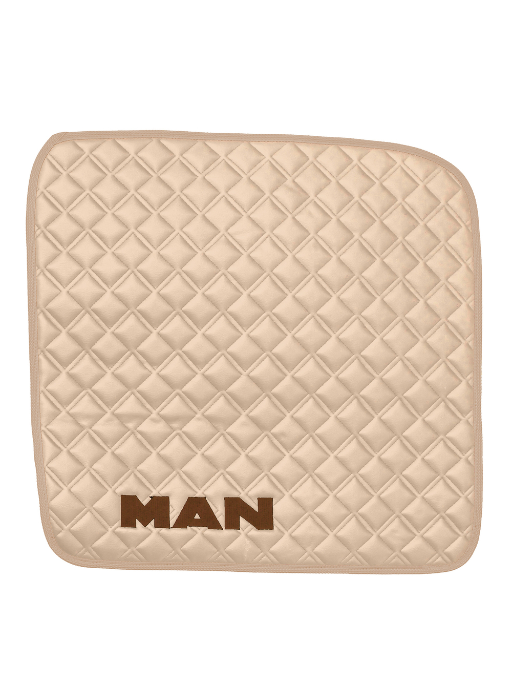 Ковры MAN TGX с 2-мя ящиками (автомат) (экокожа, бежевый, бежевый кант, коричневая вышивка)