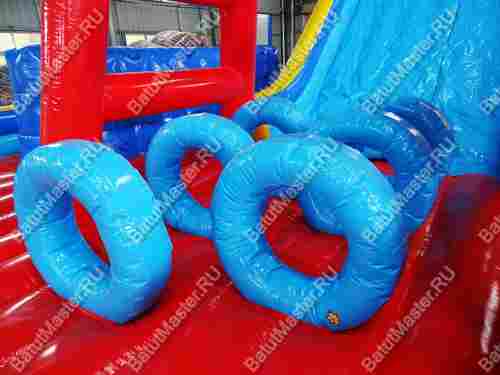 Надувная полоса препятствий "Универсальная", 19,5*7,5*5 м