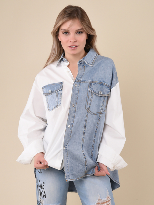 Рубашка женская джинсовая