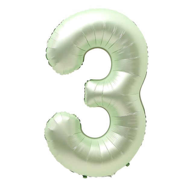 К Шар 40 «Цифра 3» салатовый металлик (БГ-60)