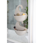 Органайзер для ванной surf, organic, 25,3х21,6х6,5 см, молочный