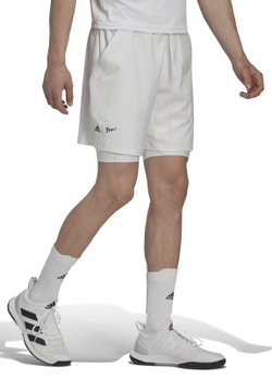 Теннисные шорты Adidas London 2in1 Shorts 7" - White