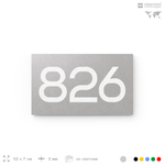 Номер на дверь 826, табличка на дверь для офиса, квартиры, кабинета, аудитории, склада, серая 120х70 мм, Айдентика Технолоджи