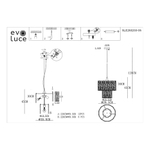 SLE283203-05 Светильник подвесной Золотистый/Прозрачный E27 5*40W