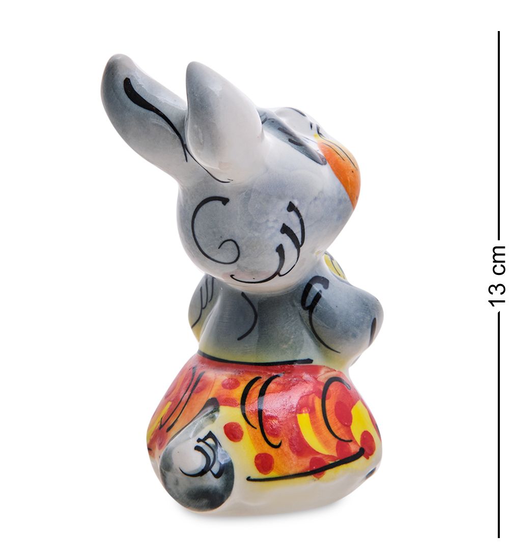 ГЛ- 068 Фигурка «Зайчиха» цв. (Гжельский фарфор)