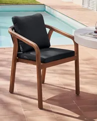 Стул Malaret, массив эвкалипта, черный