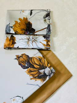 Постельное белье 2 спальное евро макси Blumarine Liuba Ochre желтое