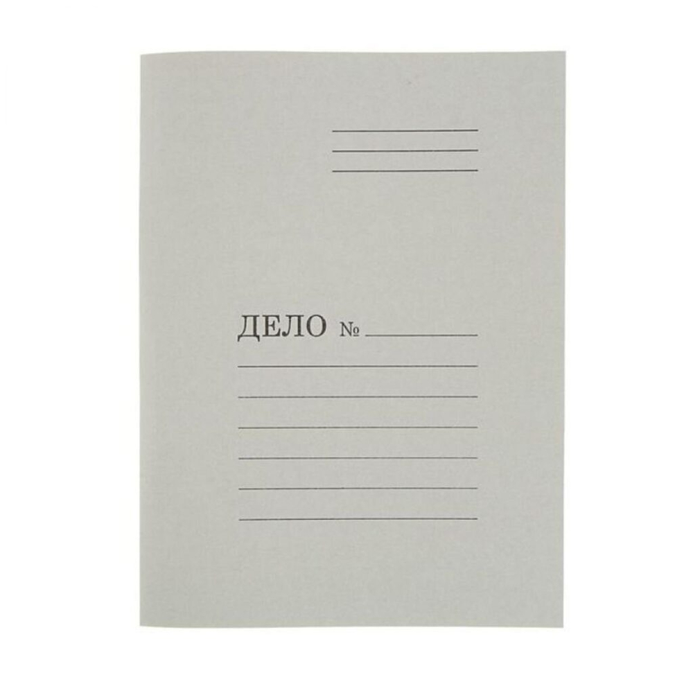 Скоросшиватель картон белый 260гр\м2немел. (бум.) без замка