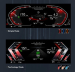 Электронная панель приборов BMW 5-серия E60 2003-2010 - Radiola 1293 с LCD/ЖК 12.3" экраном QLED