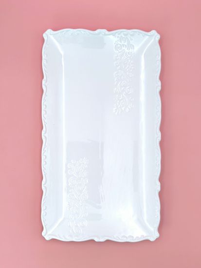 Блюдо прямоугольное 34,5х19,5 см. набор 4 шт. "Орнамент"