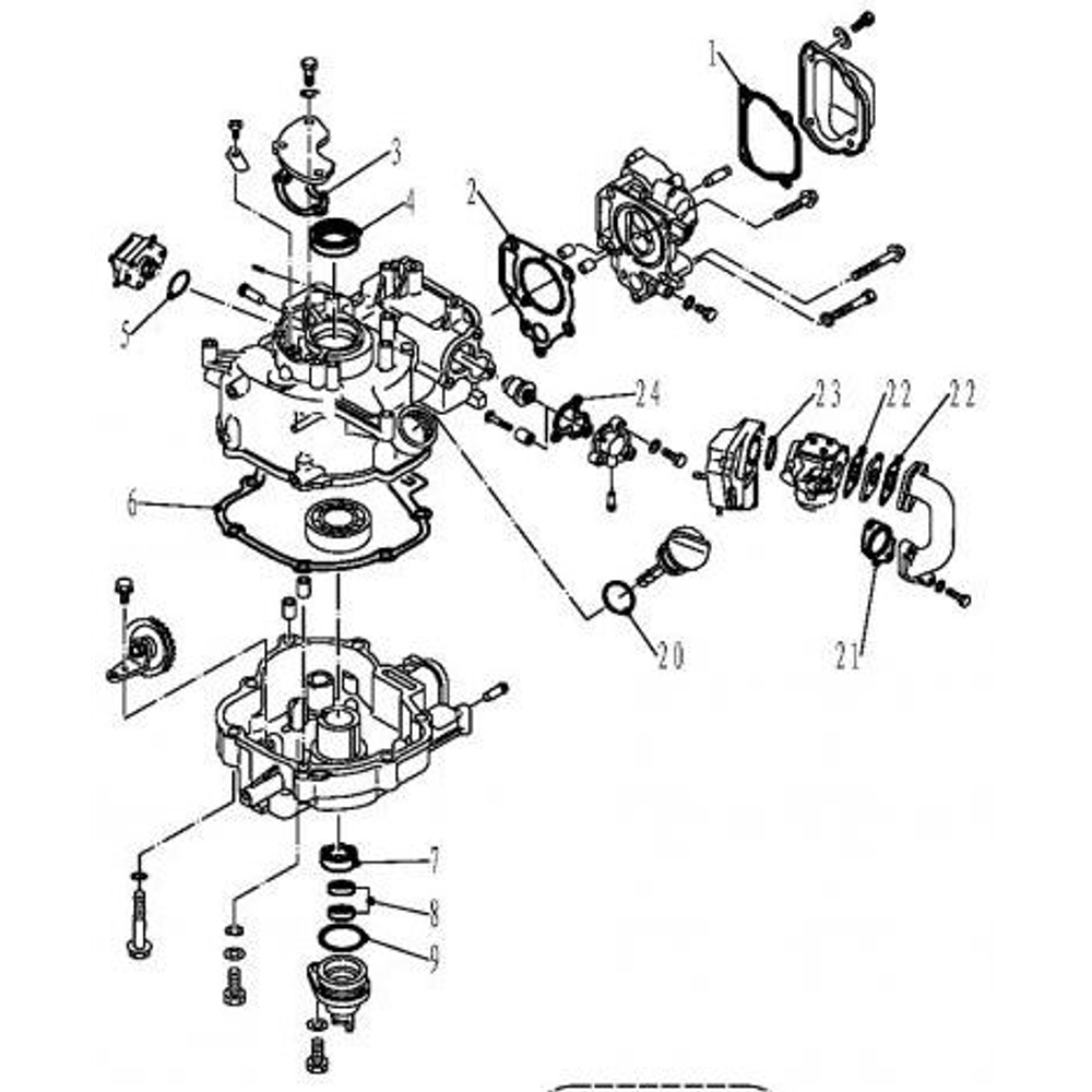 Parsun Головка цилиндра F4-04080101 Yamaha 68D-E1111-10-1S