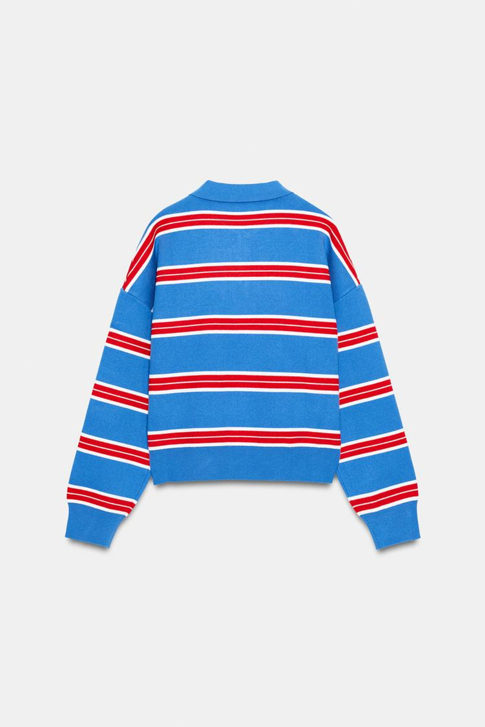 ZARA ПОЛО В ПОЛОСКУ, СИНИЙ