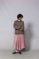 Юбка асимметричная двухслойная из батиста "Розовая пудра"