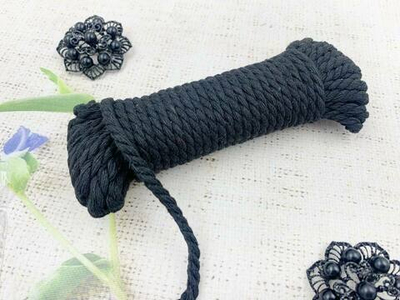 Шнур х/б 5 мм, чёрный