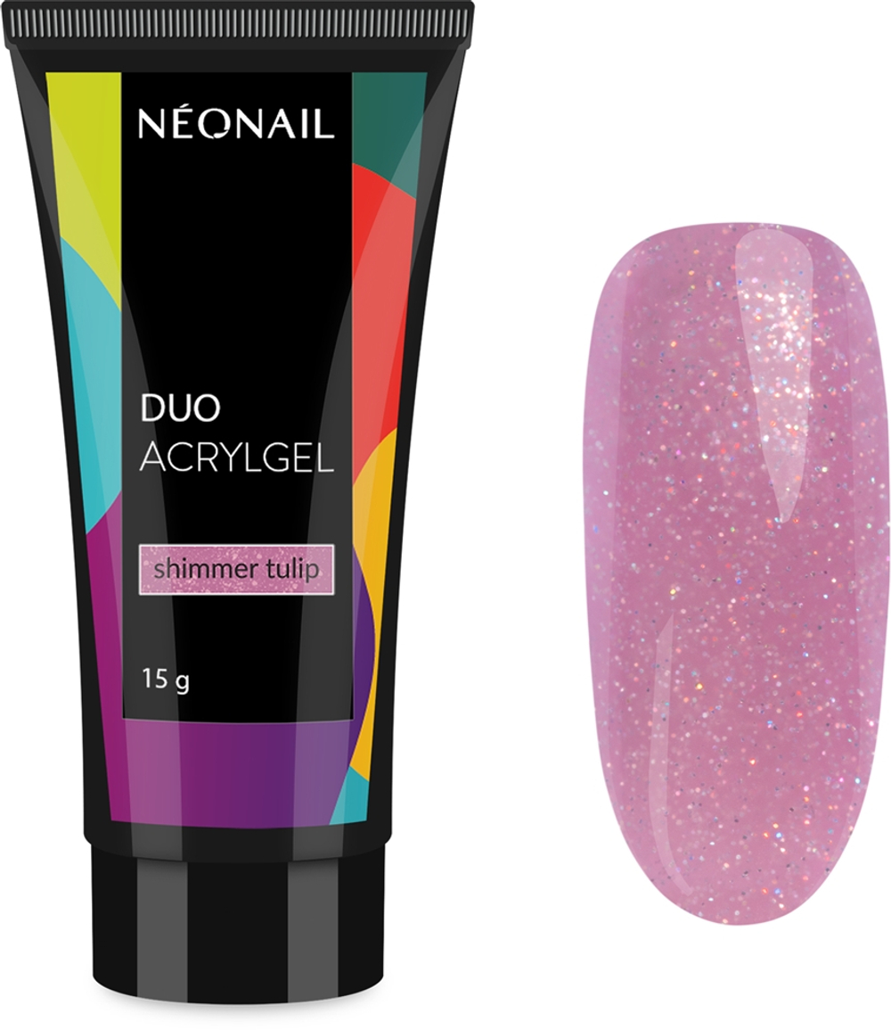 NEONAIL Duo Acrylgel Shimmer Tulip - Гель для гелевых и акриловых ногтей, 15 g