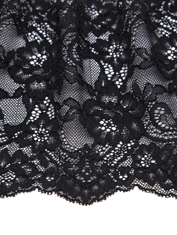 03-192 Кружево эластичное 16 см, черный 170