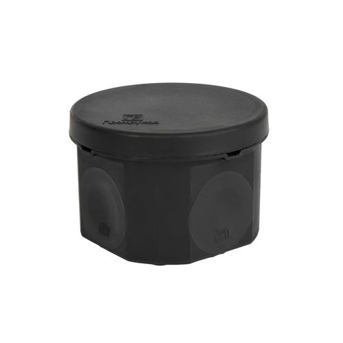 Коробка распределительная накладная круглая Промрукав 70х50 мм IP66 черная