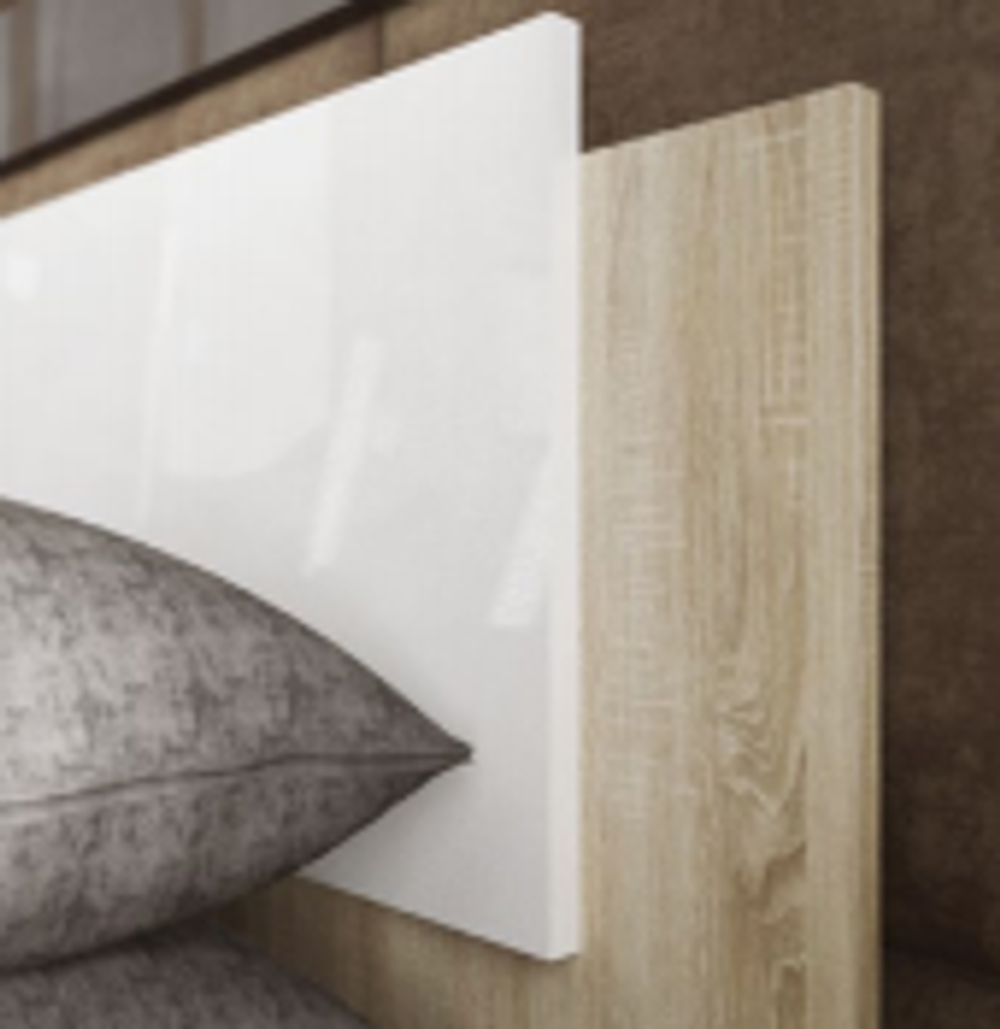 Спальный гарнитур "Софи" № 5 (дуб сонома/белый глянец), ЛДСП