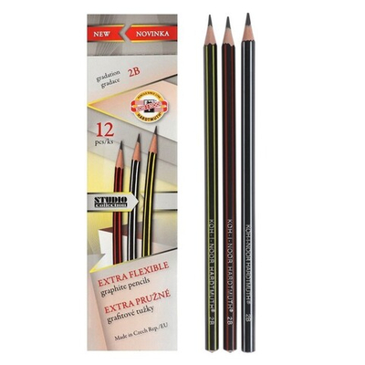 Карандаш чернографитный Koh-I-Noor 2B, пластиковый