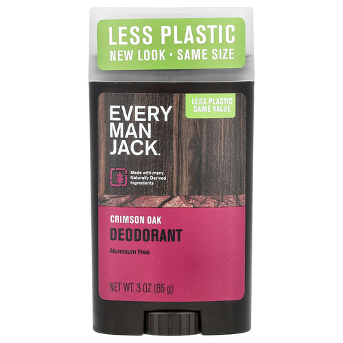 Every Man Jack, дезодорант, без алюминия, малиновый дуб, 85 г (3 унции)