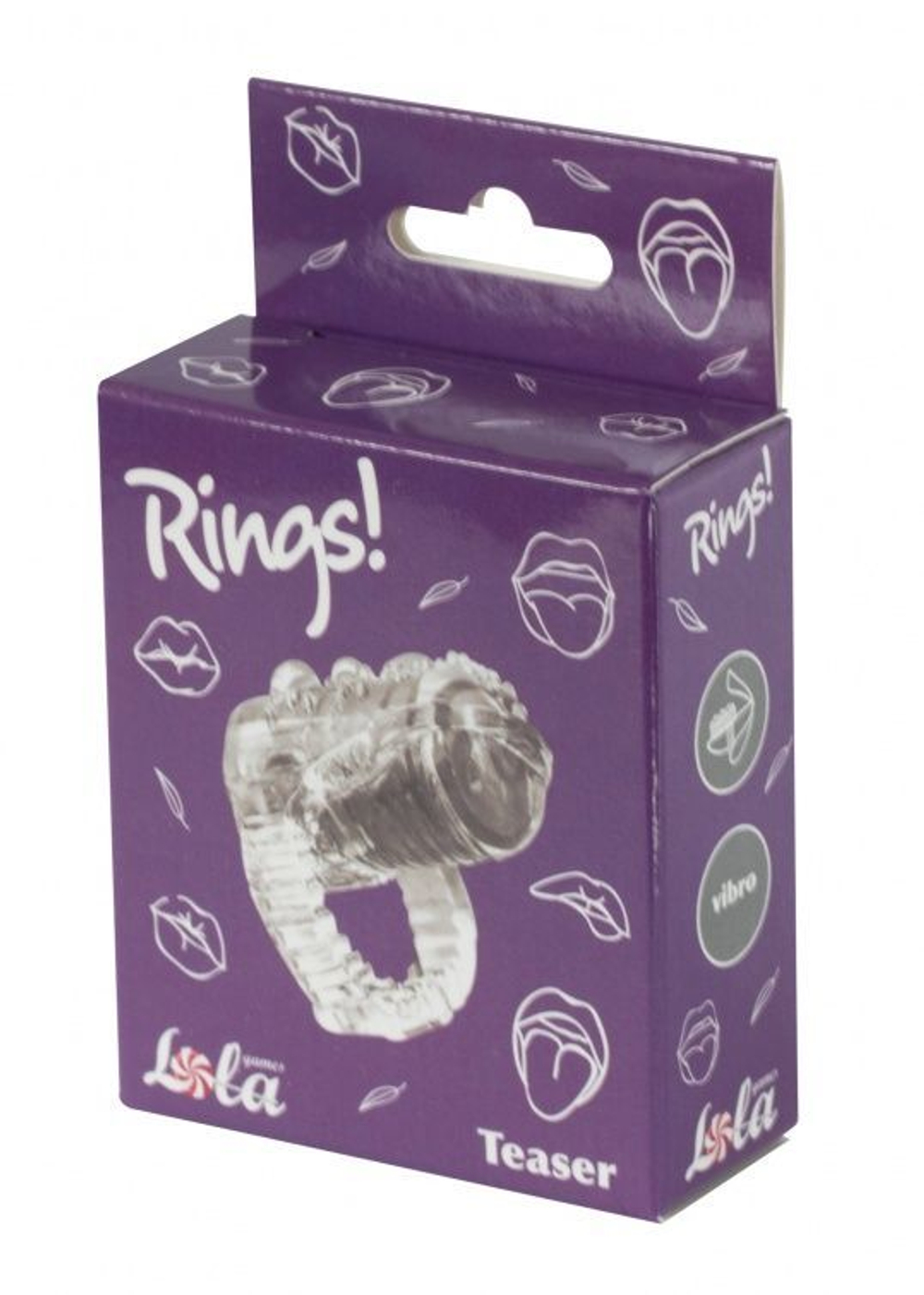 Прозрачная насадка на язык Lola Games Rings Teaser с вибрацией