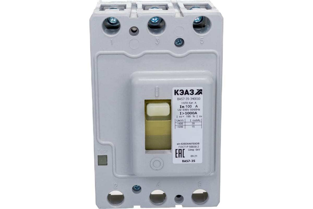 Автоматический выключатель ВА57-35-340010-100А-1000-690AC-УХЛ3-КЭАЗ 108566
