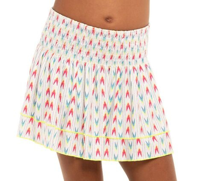 Юбка для девочки теннисная Lucky in Love Desert Vibes Arrowhead Smocked Skirt - white